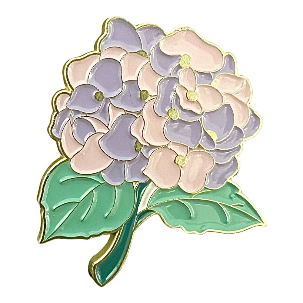 🧷💐🌺🌸🌷Flower Enamel Pins - BUNDLE OF 4 - Stunning Floral Enamel Pins On Gold Back - Picture 4 of 7